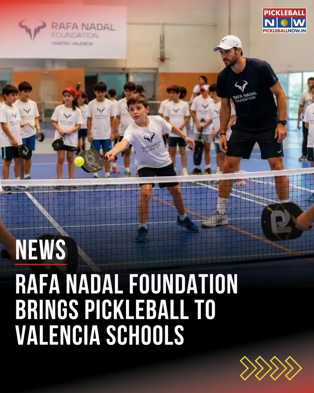 Niños jugando al pickleball. Fuente: Instagram @pickleballnow.in